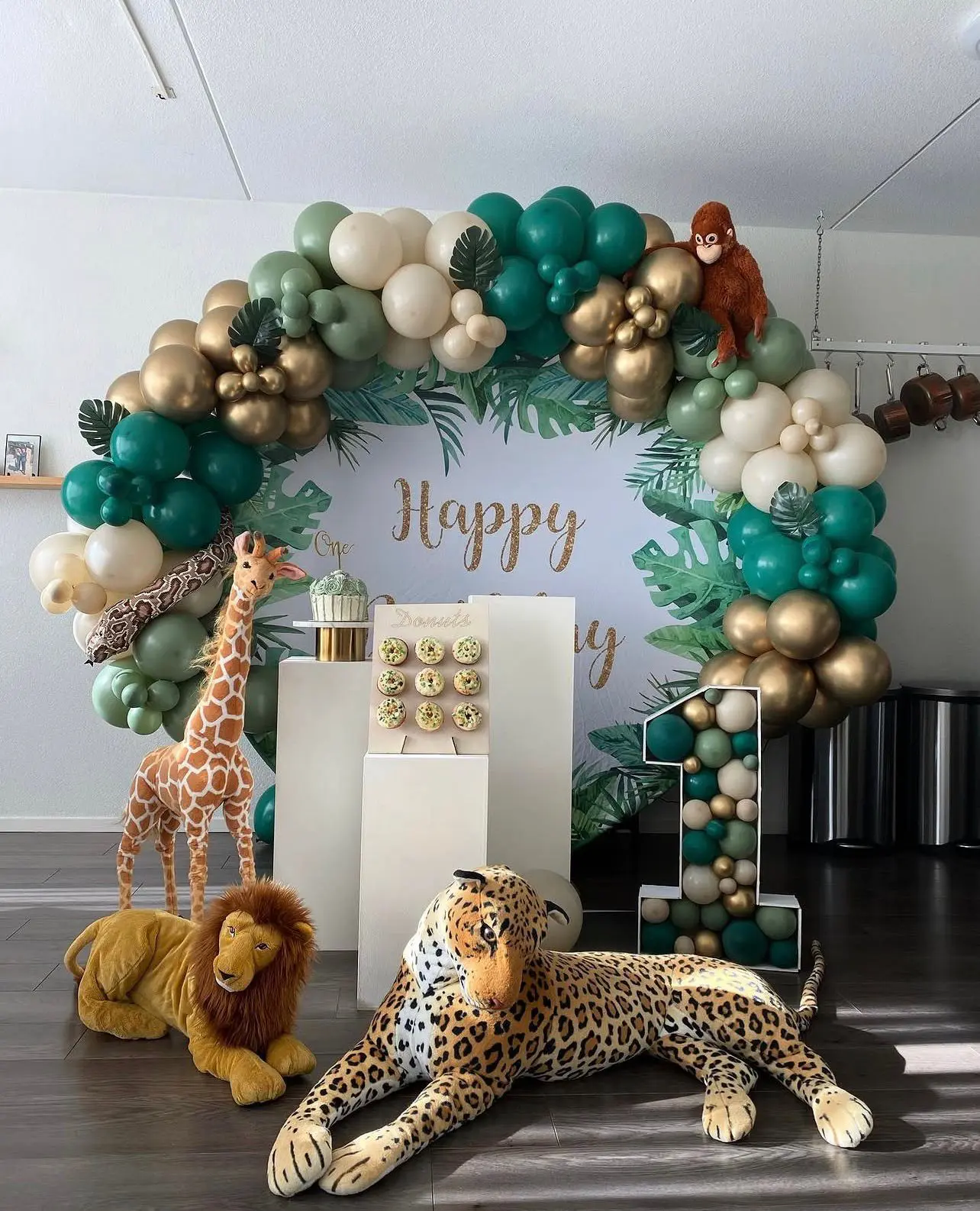 De allereerste boeking van Wauw Event Styling: een jungledecoratie voor een eerste verjaardag
